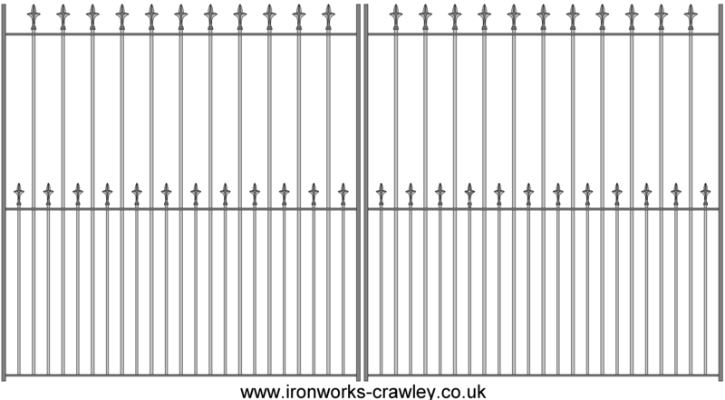 basic metal estate gate