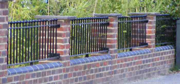 Metal railings in Crawley, Sussex