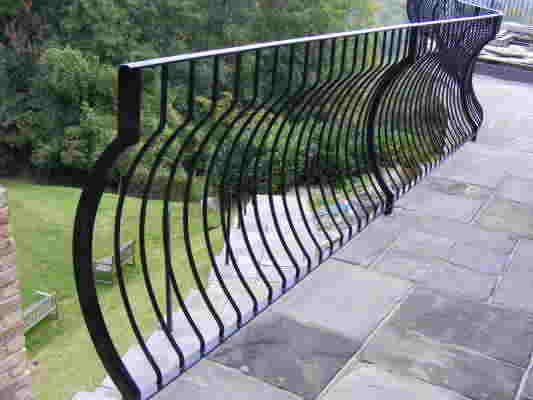 Wrought iron railings in woldingham, Surrey.