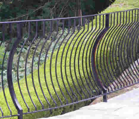 Wrought iron railings bowbar railings Surrey.