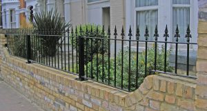 Shaped wall railing South London