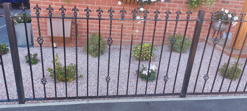 sloped railing